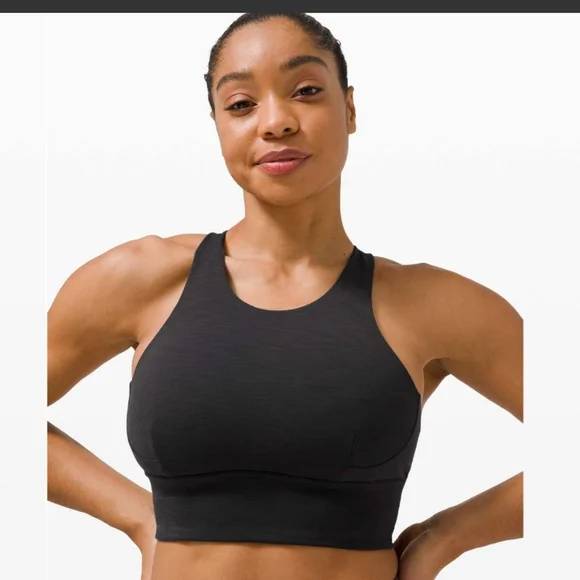 Lululemon Wunder Train Longline Bra *Medium Support, C/D Cup Black SIZE 4 - Picture 4 of 7